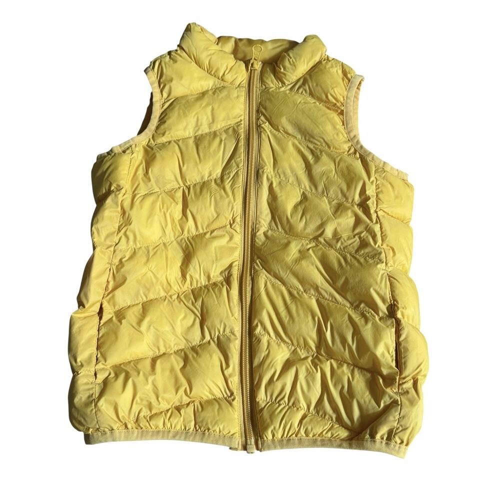 Yellow Puffer Vest Boys Girls 5T Packable Lightweight‎ Backpacking Wonder Nation